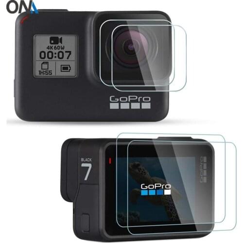 Go Pro Accessories Tempered Glass For Gopro Hero 7 6 5 Tempered Glass Screen Protector For Go Pro Hero 5 6 7 Protective Film