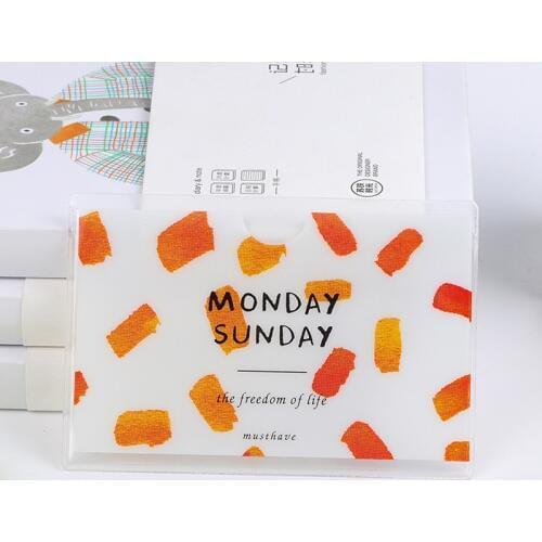 1pc PVC Cartoon Card Holder Credit Student Cute ID Cards Wallet Passport Business Bancaire Card Holder Protector Women