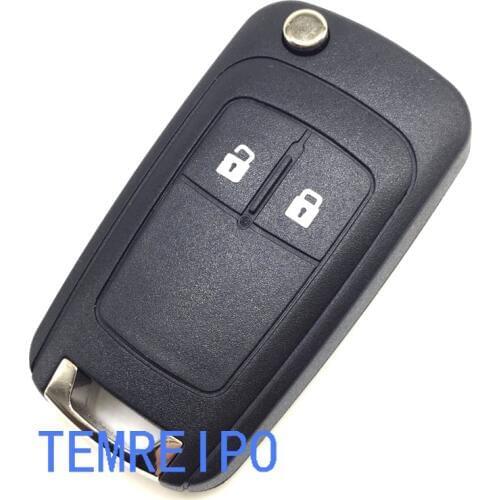 10pcs/lot replacement flip key blank for chevy 2 button folding key shell cruze spart epica lova key cover fob