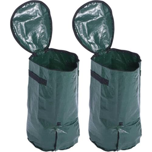 2PCS 15/72 Gallons optional PE Home Planting Storage Bag Reusable Garden Yard Waste Leaf Bags Laundry Container Garden Tool