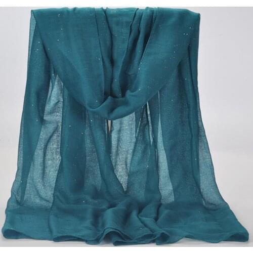 500pcs/lot women glitter cotton shawls flash viscose plain pure color wrap long muslim wrap scarves/glitter scarf