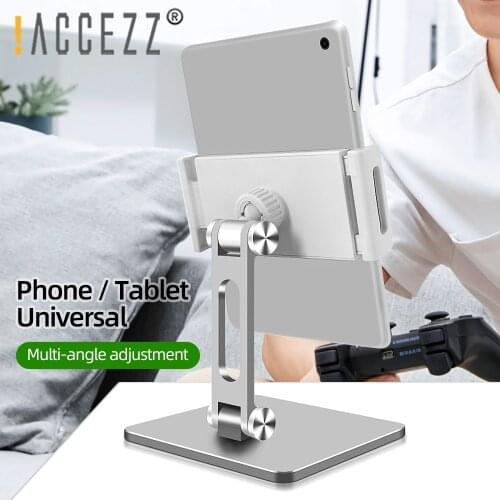 !ACCEZZ Adjustable Phone Holder For iPhone 12 11 Samsung S20 Xiaomi Tablet Stand For iPad Universal Desktop Mobile Phone Bracket