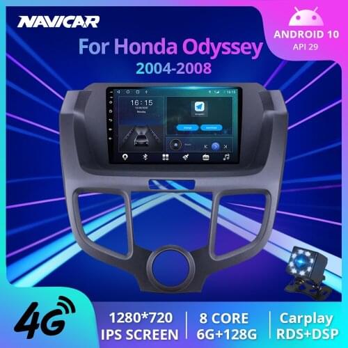 NAVICAR 2Din Android10 Car Radio For Honda Odyssey 2004-2008 GPS Navigation Stereo Receiver Auto Radio DSP Car Multimedia Player