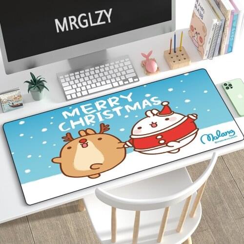 Cute Cartoon Snowman Large Pink Mouse Pad Girly Carpet PC Computer Gaming Accessories Mousepads 40*90CM Desk Mat for CS GO LOL