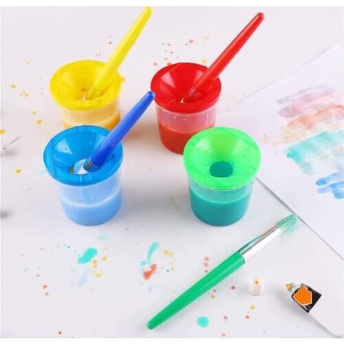 Water leakage preventions DIY Children Washing Cup writing brush Cup Paint Cup Painting Handmade Accessories Random delivery