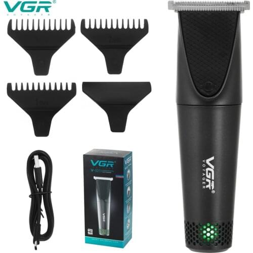 VGR Electric Hair Clipper Rechargeable Breard Trimmer Cordless Shaver Trimmer 0mm Ceram Blade Men Barber Hair Cutting Machine