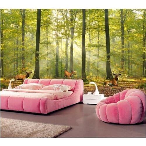 Customized wallpaper for walls 3d wallpaper Norwegian forest elk background wall mural 3d wallpaper