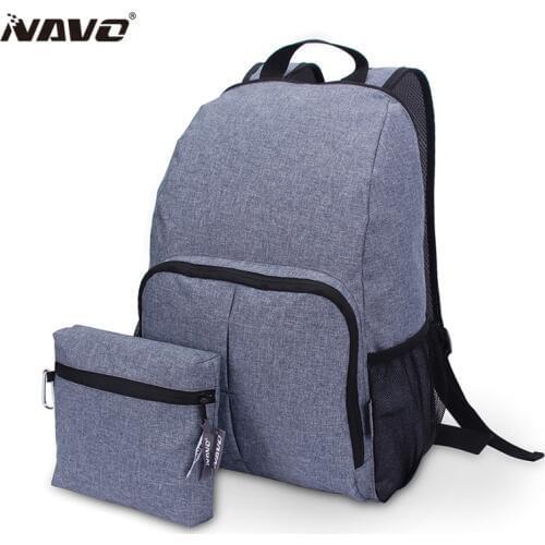 Male Foldable Bagpack Mens Grey Bagpack Shoulder Bag Large Waterproof Backpack Sack for Bicycle Sports Travel Backpacks