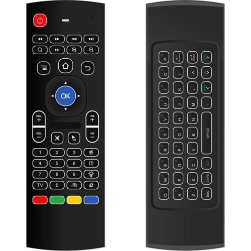MX3 2.4G Wireless Keyboard Backlight Air Mouse Remote Control for TV Box Computer Smart TV 3 Axir Gyroscope 3 Axir Accelerator