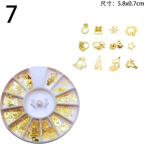Nail Art Decoration Alloy Mixed Gold Jewelry Gems Rhinestones DIY Design 3D Nails Accessories for Manicure Decor