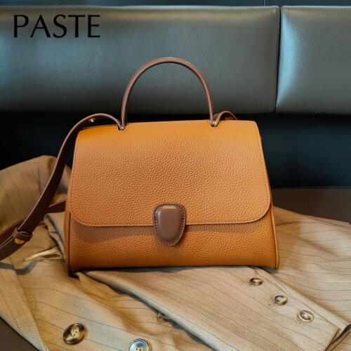 2021 New Ins Fashion Style Womens Handbag Natural Cowhide Leather Tote Bag 100% Real Cow Skin Female Shoulder Bag High Quality