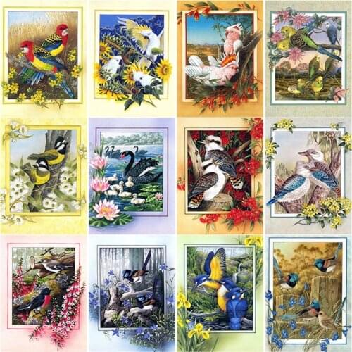New 5D DIY Diamond Painting Parrot Diamond Embroidery Cross Stitch Rhinestone Full Square Round Drill Crafts Art Home Decor Gift