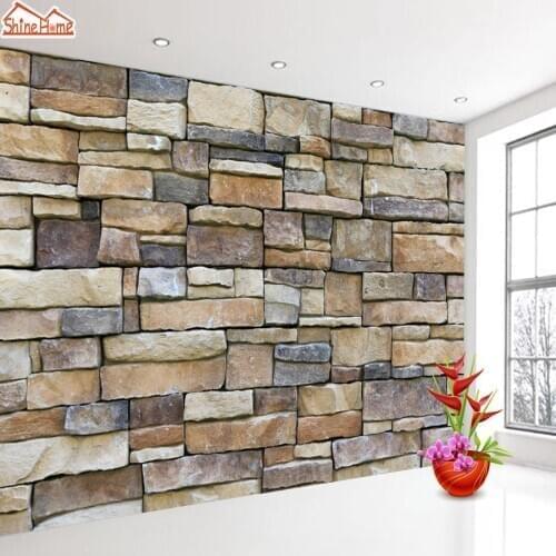 Modern Brick Stone Pattern 3d Wallpapers for Living Room Wallpaper Wall Paper Papers Home Decor Mural Self Adhesive Murals Rolls