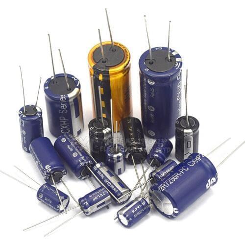 2PCS super capacitor farad capacitor 2.7V 2F 3.3F 4F 4.7F 5F 6F 7F 8F 10F 15F 20F 25F 30F 60F