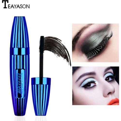 TEAYASON Waterproof 4D Black Mascara Non-blooming Thick Curling Eyelashes Liquid Silky Lengthening Volume Eye Cosmetics TSLM1