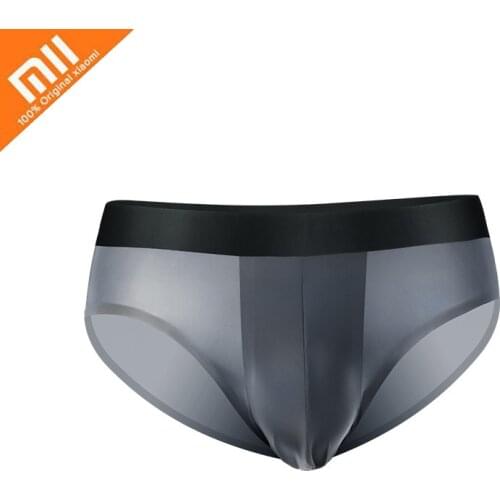 Xiaomi 3pcs Ice Silk Underwear Men Ultra-thin Seamless Underpants Summer Translucent Sexy Breathable Mens Triangle Briefs Pants