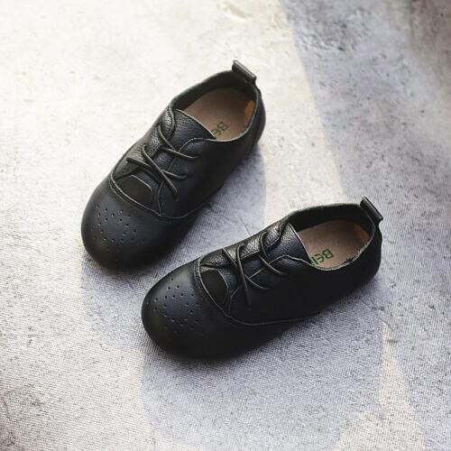 Comfortable Kids Shoes Moccasins Genuine Leather Boys Girls Casual Shoes Children School Shoes Black White Shoes Chaussure Fille