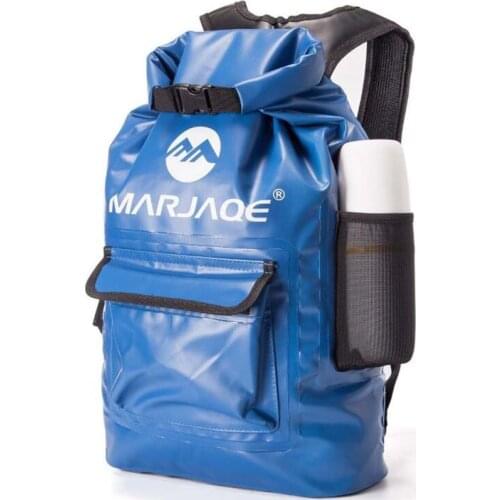 PVC Waterproof Dry Bag 22L Outdoor Foldable Trekking Bag Beach Swimming Bag Rafting River Ocean Backpack Black/Orange/Green/Blue