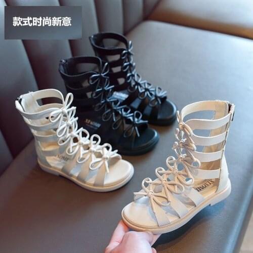 High quality baby shoes 2018 Hot sell summer fashion Roman girls sandals High-top kids gladiator sandals toddler baby sandals