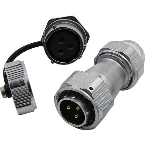 WY20 TE/KZM Circular 2 3 4 5 6 7 9 12 15 Pin M20 Waterproof Connector Crimp Automotive AC Power Adapter Male Plug Female Sockets