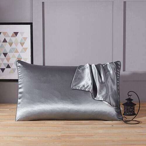 1/2PCS Fashion Ice Silk Satin Pillow Cases Emulation Silk Pillowcase Solid Color Elegant Smooth Single Pillow Bedding 48x74cm