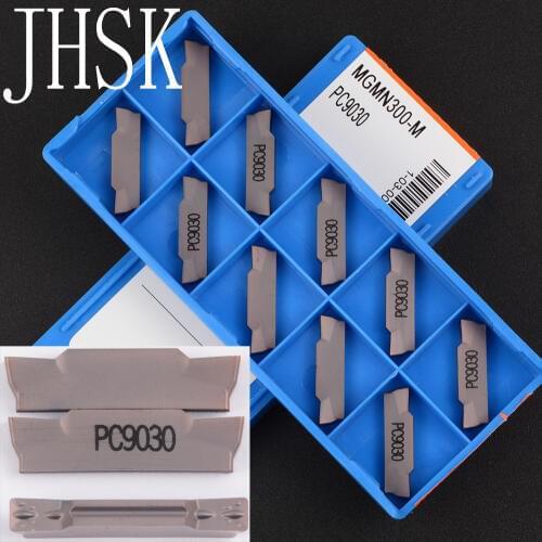 10pcs MGMN300-M PC9030 3mm grooving carbide inserts lathe cutter turning tools Parting and grooving tool Parting off blade