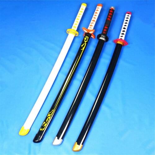 104Cm Demon Slayer Weapon Tanjirou Katana Ninja Cosplay Sunwheel Knife 1:1Bamboo Anime Weapon Prop Model Boy Gift Collection Toy