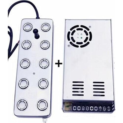 110V 220V 10 head industrial using 7kg/h Ultrasonic mist maker fogger humidifier DC48V Facial mist sprayer with power