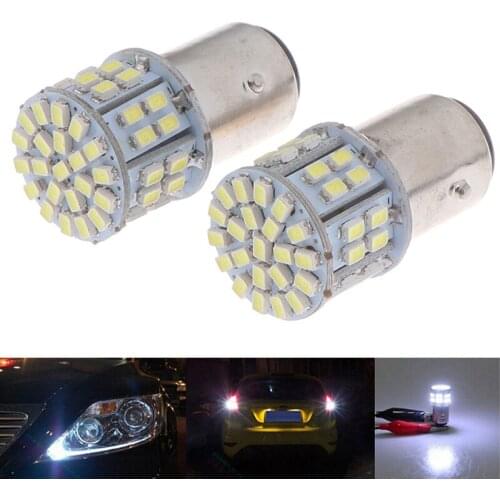 2 Pieces 12v 1157 50smd 1206 6000k Led Light, Automobile Tail Light Brake Light Bulb White Turn Over Lamp And Backup Lamp
