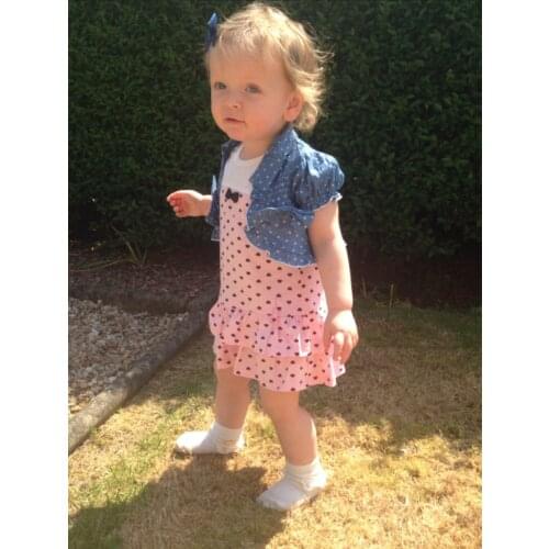 2020 Summer style Newborn Toddler Baby Girl Clothes Vest Dress+Short Cardigan 2 Pcs/Suit Infant Clothing Set