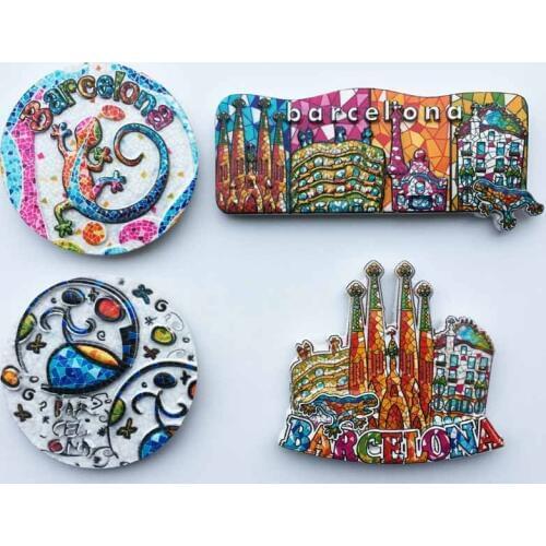 3d Resin Refrigerator Sticker Fridge Magnets Souvenir Spain Barcelona Tourist Souvenir Attractions Home Kitchen Decoration Gift