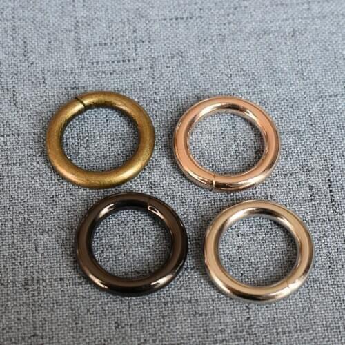 50 Pcs/Lot 15mm O Ring Oval Zinc Alloy Bag Hook Round Key Ring Buckle Carbine For Bags DIY Metal Buckle Hardware Accessories