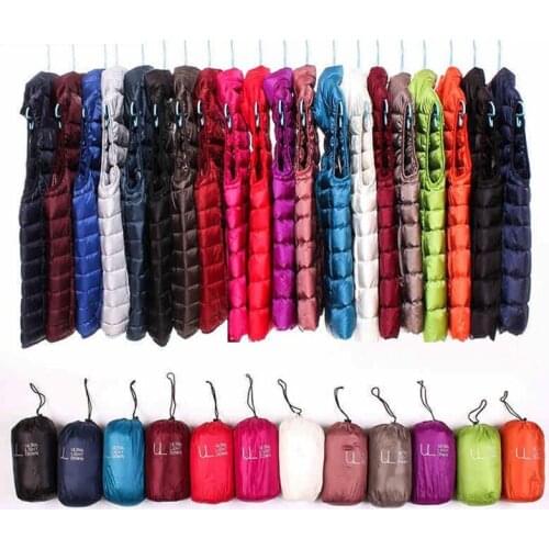 Portable Brand Women Sleeveless Lightweight Windproof Warm Waistcoat Womens Ultra Light Down Vests Slim Jacket Girl Gilet Plus