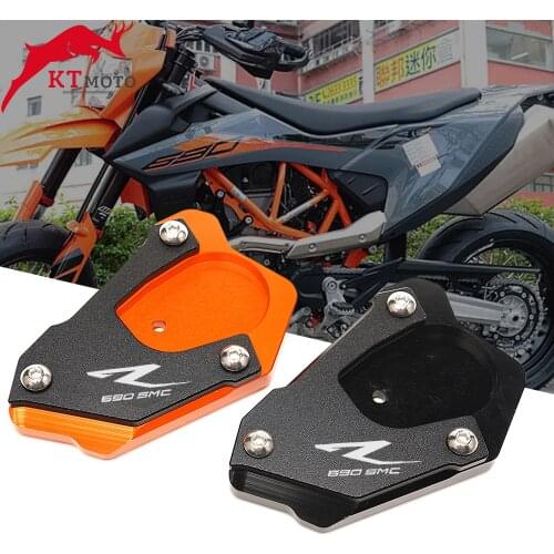 For KTM 690 SMC R 690 ENDURO R 2019 2020 2021 Motorcycle CNC Kickstand Foot Side Stand Extension Pad Support Plate
