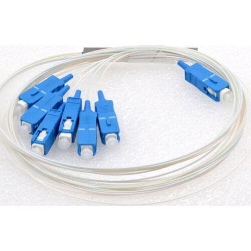 GONGFENG 10PCS New Connector Single Mode 0.9mm Fiber 1:6 Optic Fiber Splitter PLC Micro Steel tube Splitter Special Whoesalel