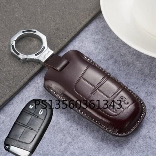 Suitable for Dodge Journey Jcuv Ram FOR Chrysler 300c Leather Key Case Metal Buckle