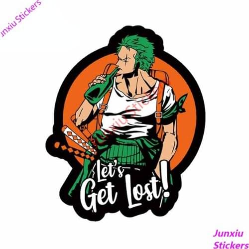 Creative Roronoa Zoro Car Stickers Fine Decal for Bumper Camper Yacht Waterproof Car Accessories Scratch-Proof Decor PVC13x11cm