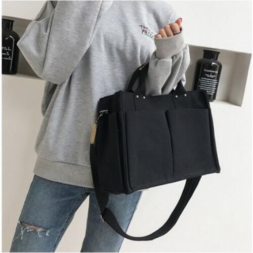 Fashion Cotton Womens Canvas Shoulder Bag Large Capacity Foldable Reusable Shopping Shopper Bag bolsa Handbags Tote Ladies