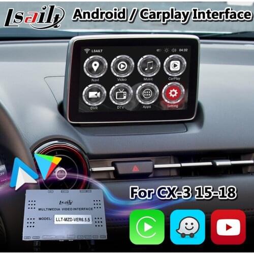 Lsailt Android Multimedia Video Interface For 2014-2020 Mazda CX-3 MZD System with gps navigation wireless carplay android auto