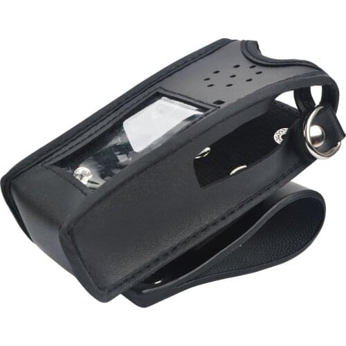 Soft Leather Carry Case with 3inch Swivel Belt Loop for Baofeng UV-9R UV9R PLUS Display Walkie Talkie