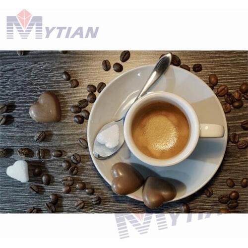 MYTIAN 5D DIY Full Drill Round&Square Diamond Painting Set Coffee Cup Diamond Embroidery Home Decoration Mosaic Cross Stitch Kit
