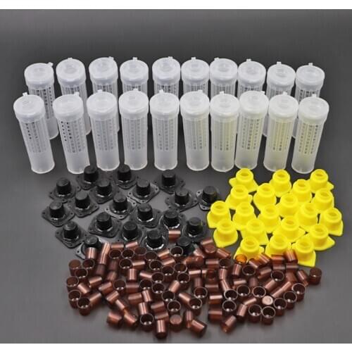 1 Sets Bees Tools Cages King Queen Rearing Cupkit System Bee Beekeeping Catcher Box Cell Cups Cage Nicot Complete Kit Apicultura