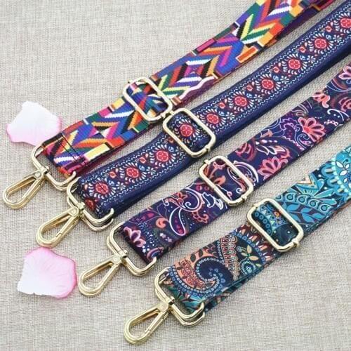 140*3.8cm Nylon Colored Bags Straps Rainbow Belt Accessories Women Adjustable Shoulder Hanger Handbag Handles Straps KZ151353