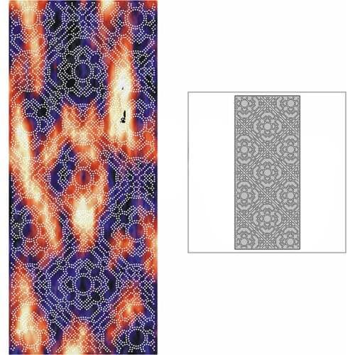 New Diamond Circle Window Slim Background Plate Craft Embossing Mold 2021 Metal Cutting Dies for Scrapbooking Album Card Making