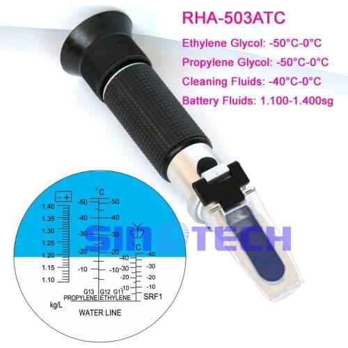 Wholesale hand held Coolant Antifreeze glycol Battery Refractometer RHA-503ATC