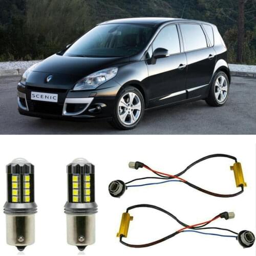 Fog lamps for RENAULT SCENIC 3 III JZ0/1 Stop lamp Reverse Back up bulb Front Rear Turn Signal error free 2pc