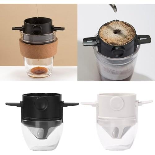 Foldable Portable Coffee Filter Coffee Maker Stainless Steel Drip Coffee Tea Holder Reusable Paperless Pour Over Coffee Dripper