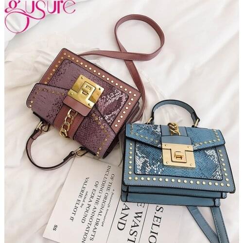 Gusure Retro Style Bags for Women 2021 Crossbody Bags Small Handbag Totes Popular Fashion Chain Messenger Bag Hasp Purse sac