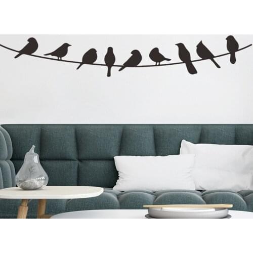 Solid Color Bird Wall Sticker Modern Bedroom Home Decor Living Room Sofa Backdrop Wall Decals Boy Girl Room Decoration Art Mural