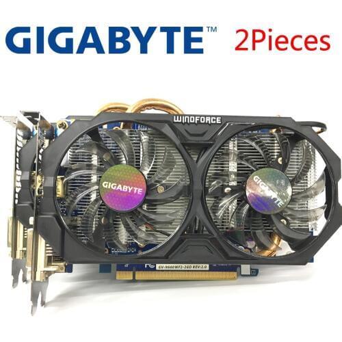 GIGABYTE 2Pieces Graphics Card GTX 660 2GB 192Bit GDDR5 Video Cards for nVIDIA Geforce Used VGA Cards stronger than GTX 750 TI